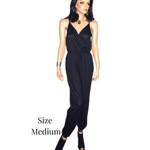 Black Jumpsuit, Spaghetti Strap, Women's Cupshe, Soft Stretch, Sz Medium